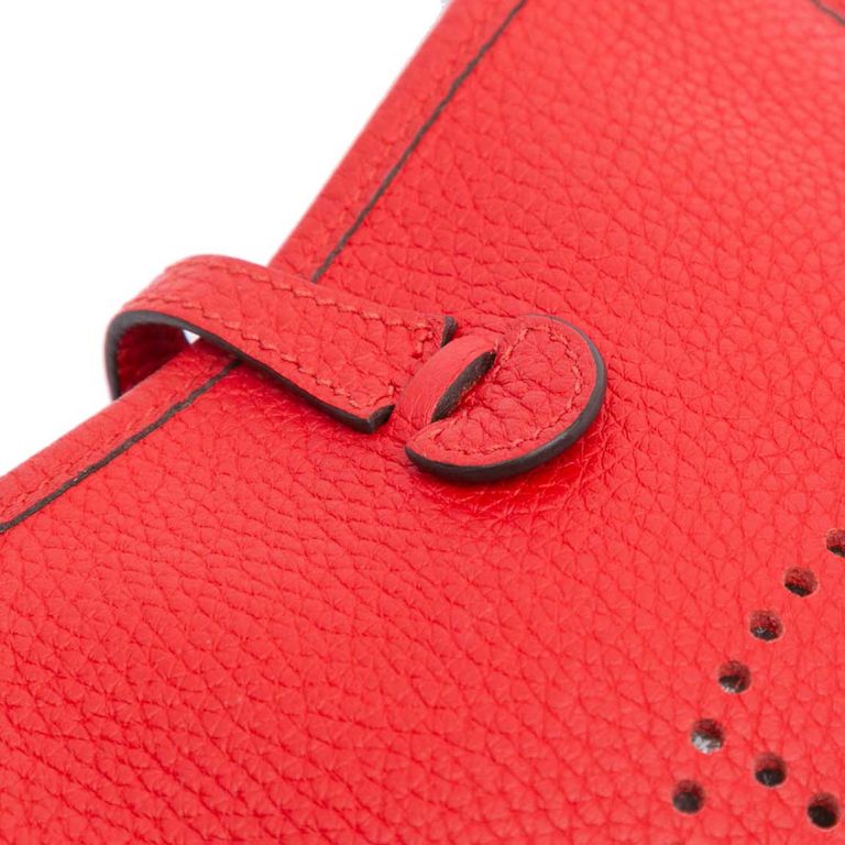 Hermès Evelyne 16 Taurillon Clémence Rouge Tomate Logo | Sell your designer bag