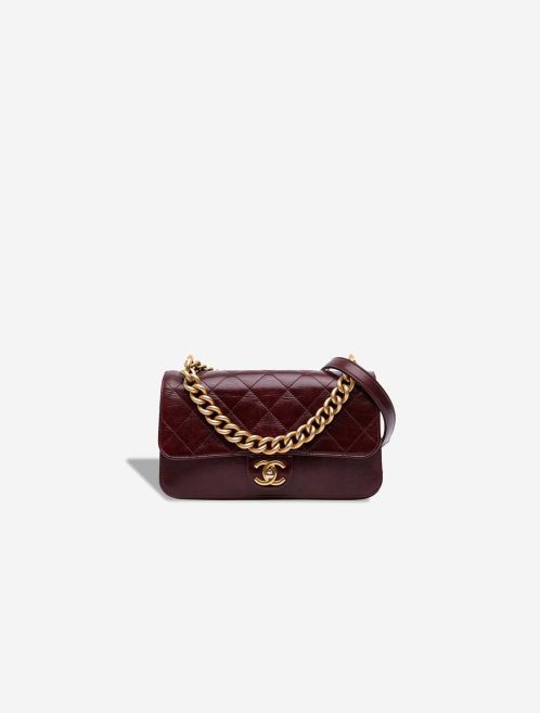 Chanel Flap Bag Small Aged Calf Dark Red Front | Sell your designer bag