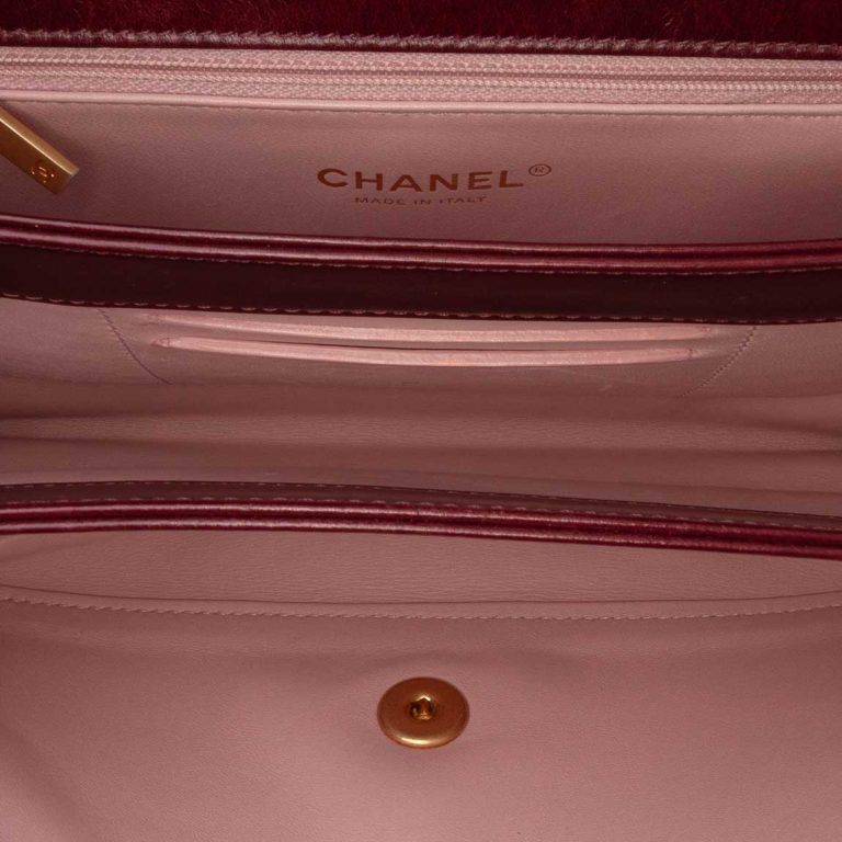Chanel Flap Bag Small Aged Calf Dark Red Inside | Sell your designer bag