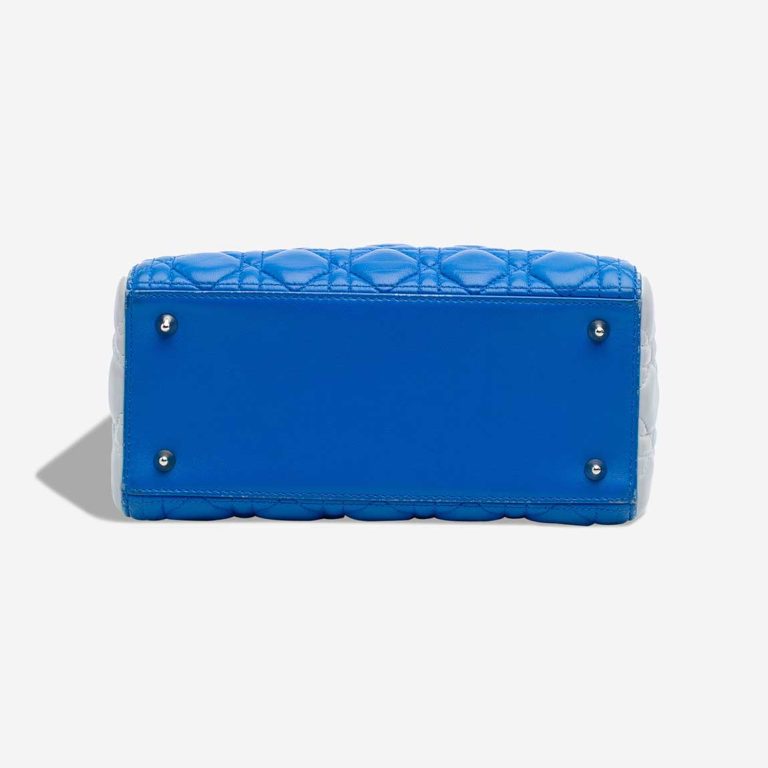 Dior Lady Medium Lamb White / Blue | Sell your designer bag