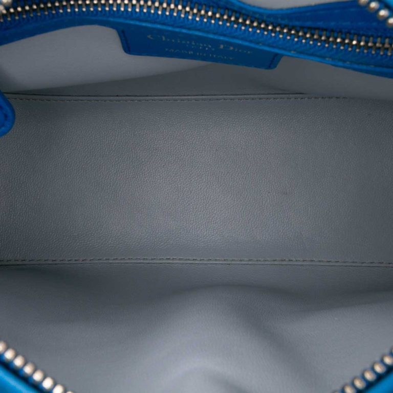 Dior Lady Medium Lamb White / Blue Inside | Sell your designer bag