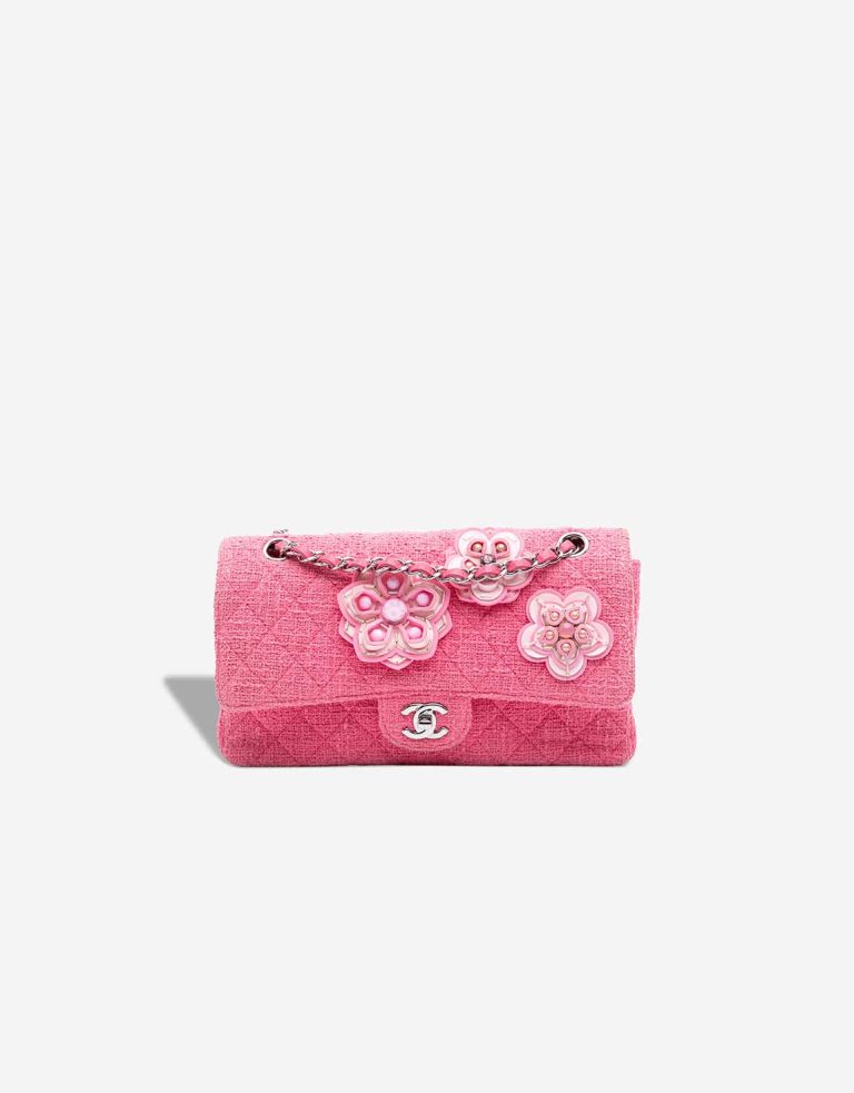 Chanel Timeless Medium Tweed Pink Front | Sell your designer bag