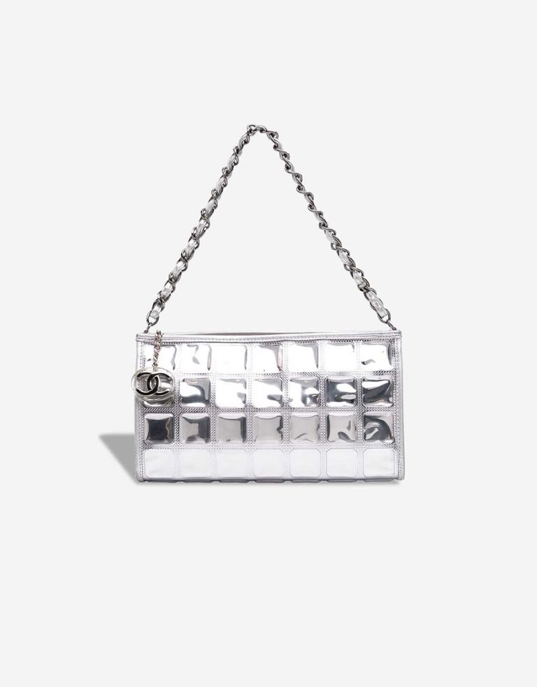 Chanel Shoulder Bag Ice Cube Small Lamb / PVC Silver Front | Sell your designer bag