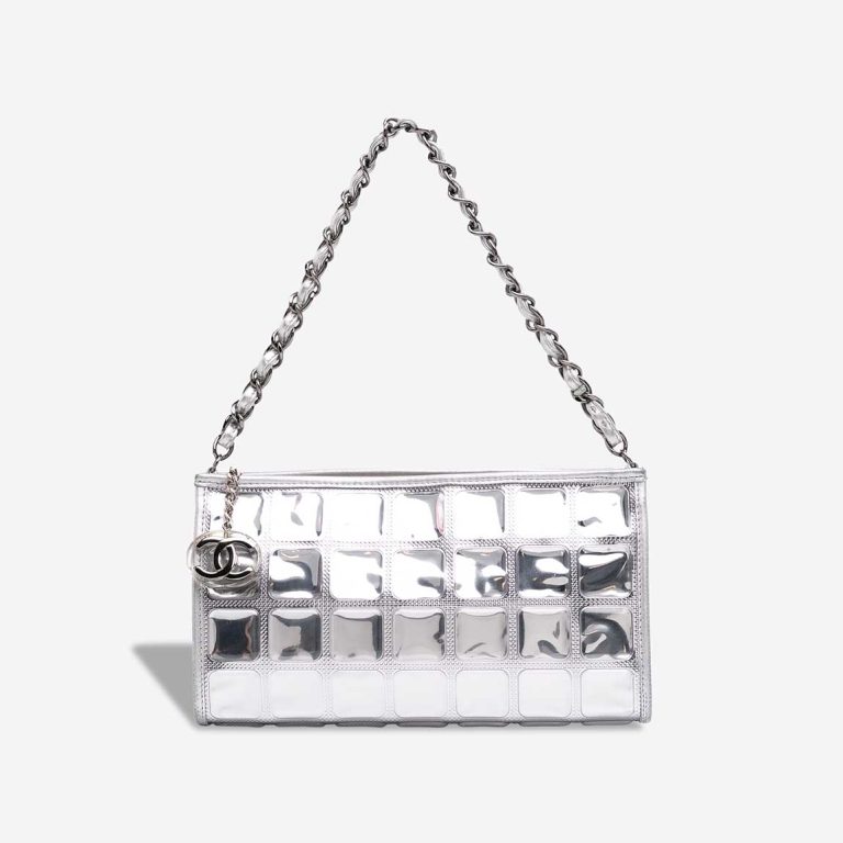 Chanel Shoulder Bag Ice Cube Small Lamb / PVC Silver Front | Sell your designer bag