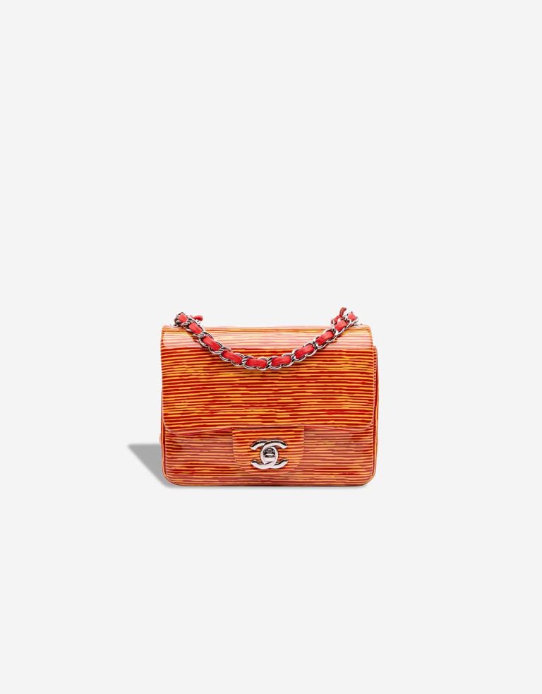 Chanel Timeless Mini Square Patent Red / Yellow Front | Sell your designer bag