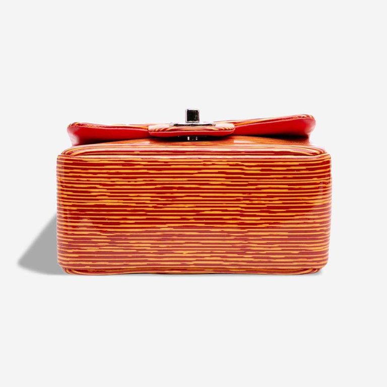 Chanel Timeless Mini Square Patent Red / Yellow | Sell your designer bag