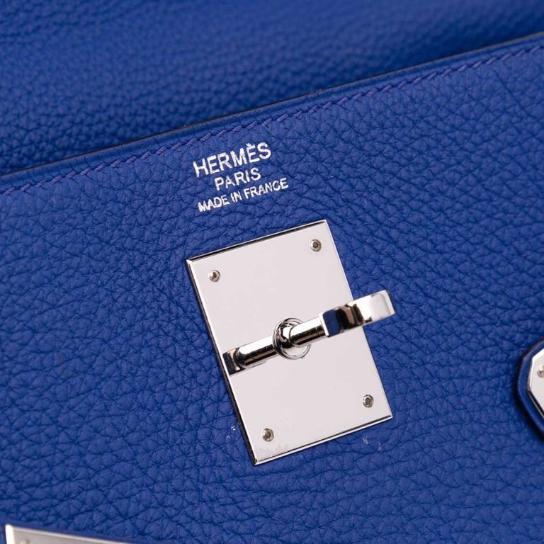 Hermès Kelly 32 Togo Bleu Électrique Front | Sell your designer bag