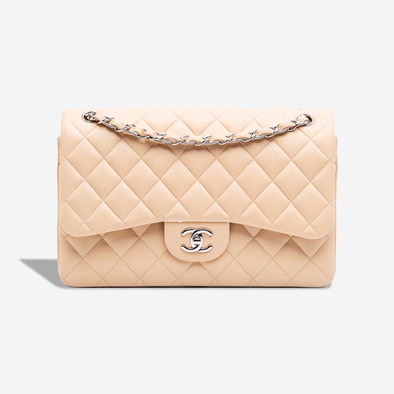 Chanel Timeless Jumbo Lamb Beige Front | Sell your designer bag