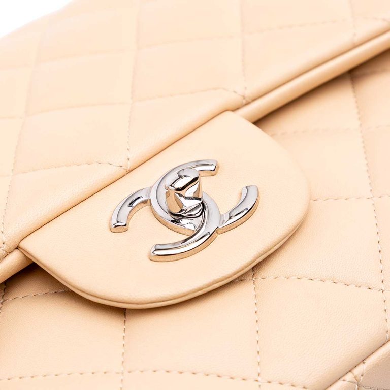Chanel Timeless Jumbo Lamb Beige Front | Sell your designer bag