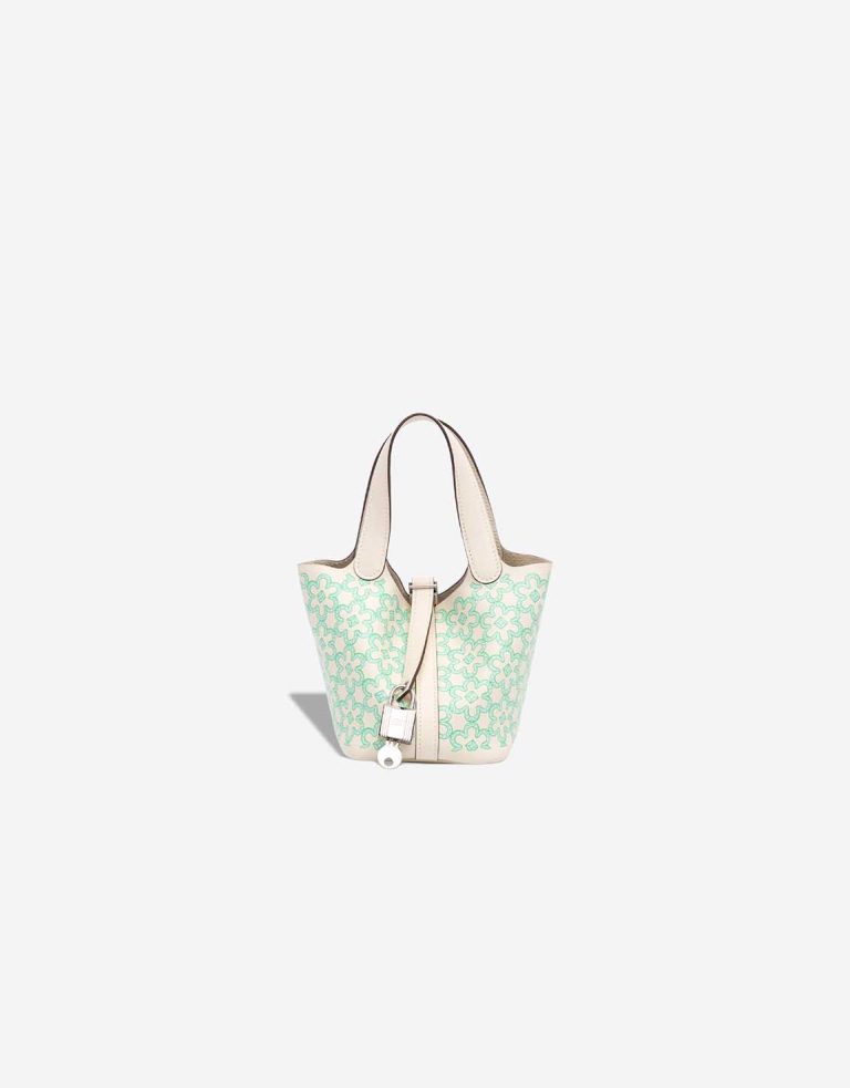 Hermès Picotin Micro Lucky Daisy Swift Nata / Vert / White Front | Sell your designer bag