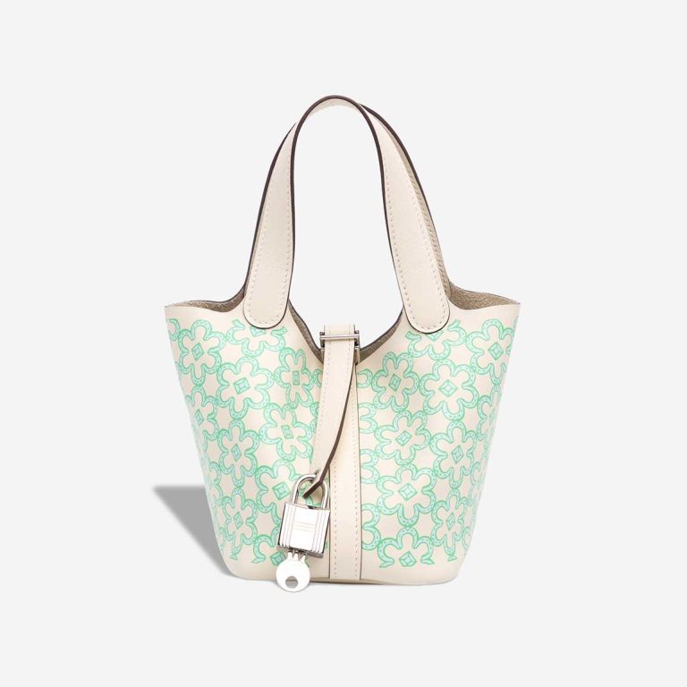 Hermès Picotin Micro Lucky Daisy Swift Nata / Vert / White Front | Sell your designer bag