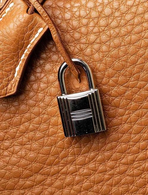 Hermès Birkin 30 Clémence Gold Closing System | Sell your designer bag