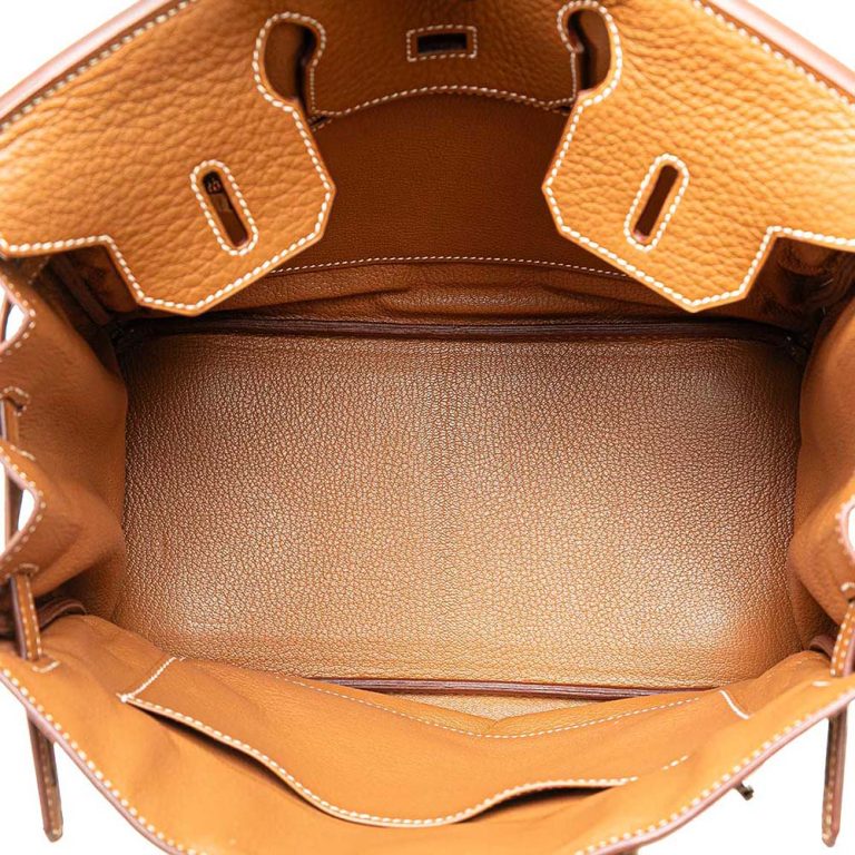 Hermès Birkin 30 Clémence Gold Inside | Sell your designer bag