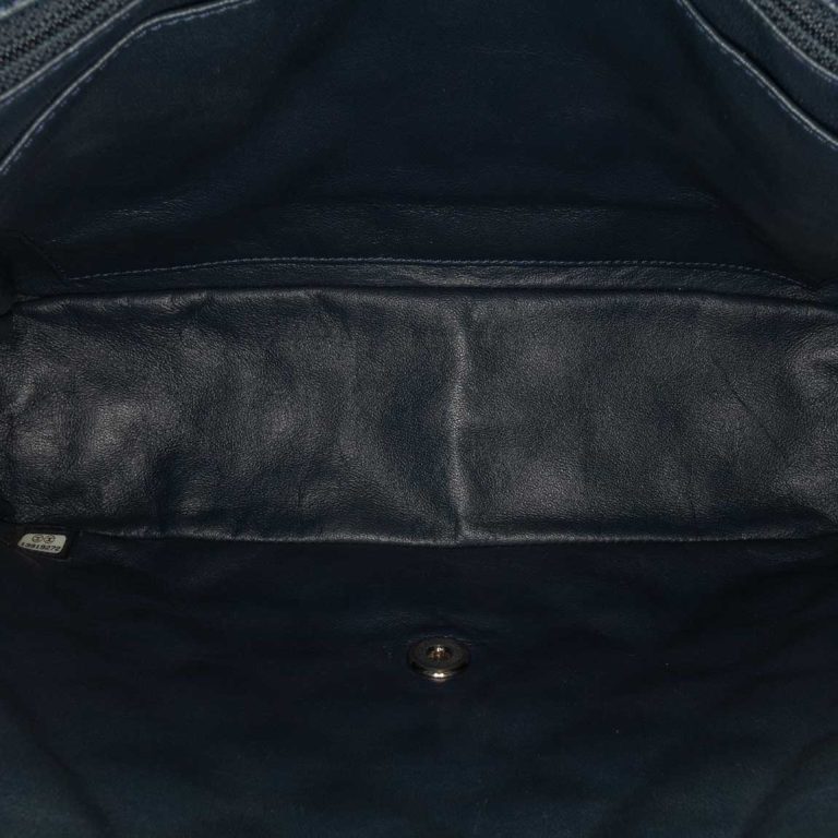 Chanel Timeless Jumbo Patent Petrol Blue Inside | Sell your designer bag