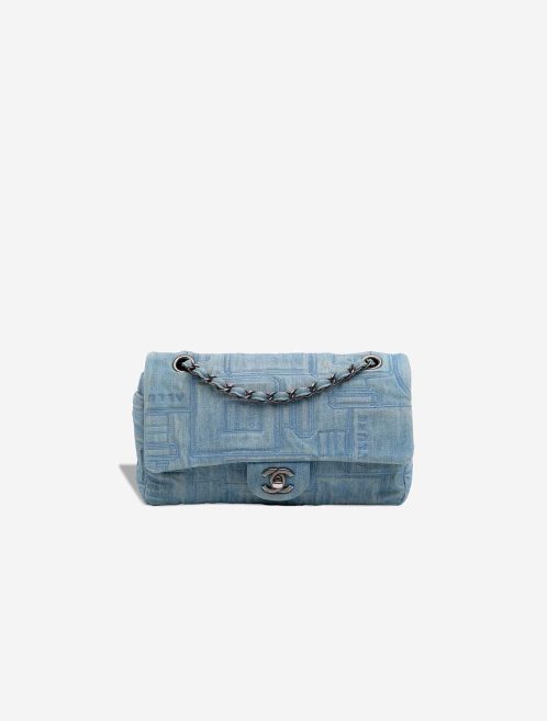 Chanel Timeless Medium Denim Light Blue Front | Sell your designer bag