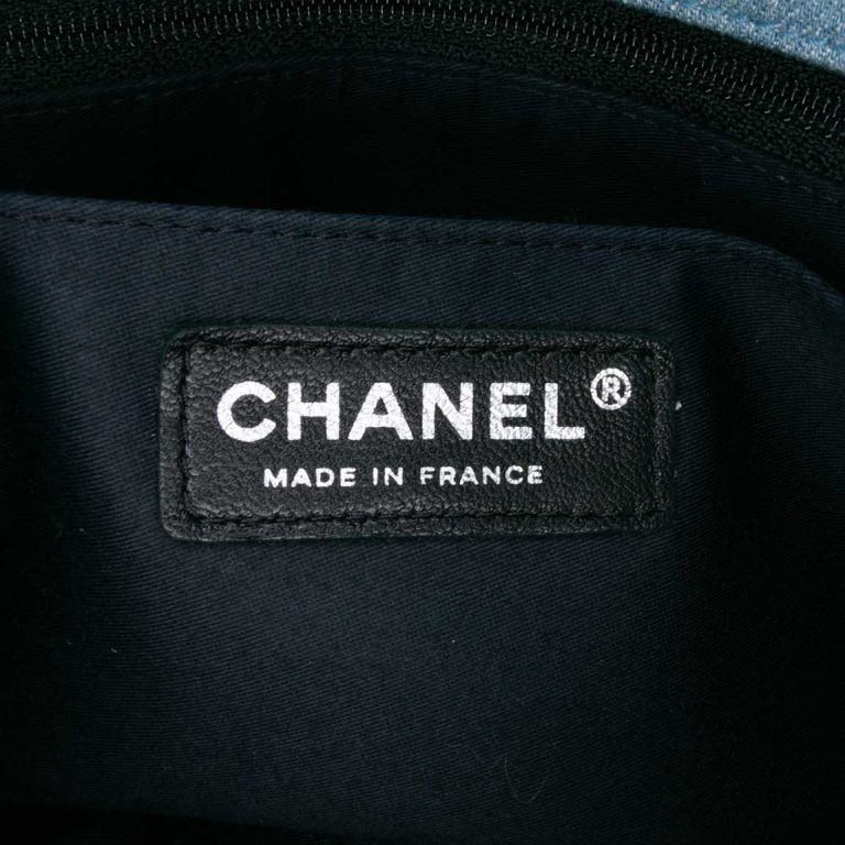 Chanel Timeless Medium Denim Light Blue Logo | Sell your designer bag