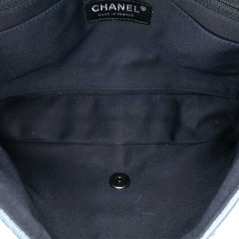 Chanel Timeless Medium Denim Light Blue Inside | Sell your designer bag