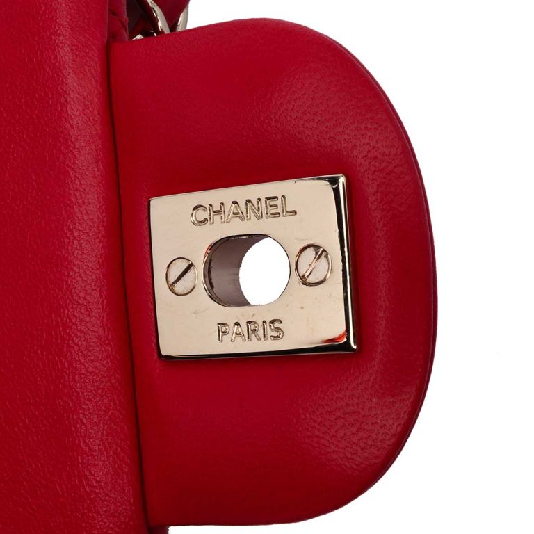 Chanel Timeless Mini Rectangular Lamb Red Front | Sell your designer bag