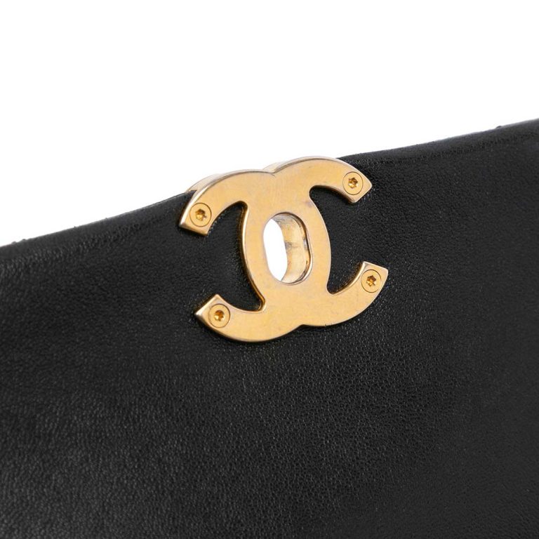 Chanel Chain Is More Flap Bag Small Lamb Black Front | Sell your designer bag