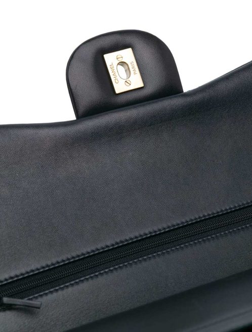 Chanel Timeless Jumbo Lamb Dark Blue Signs of wear | Sell your designer bag