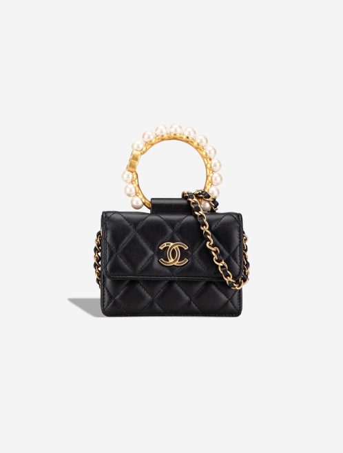 Chanel Clutch with Chain Lamb Black Front | Sell your designer bag