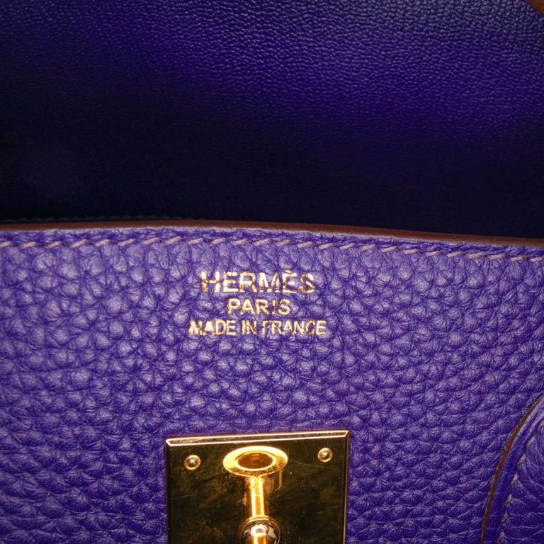Hermès Birkin 35 Togo Iris Logo | Sell your designer bag