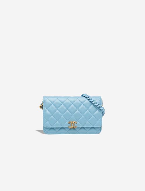 Chanel Candy Chain Wallet On Chain Lamb Blue Front | Sell your designer bag
