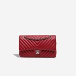 Chanel Timeless Chevron Medium Caviar Red Front | Sell your designer bag