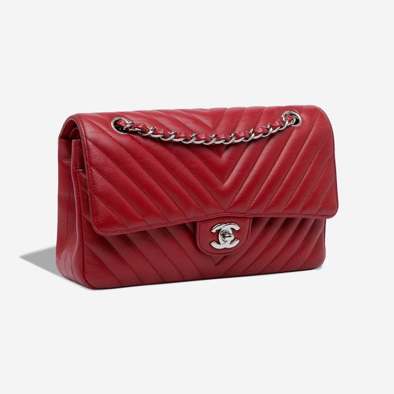 Chanel Timeless Chevron Medium Caviar Red | Sell your designer bag