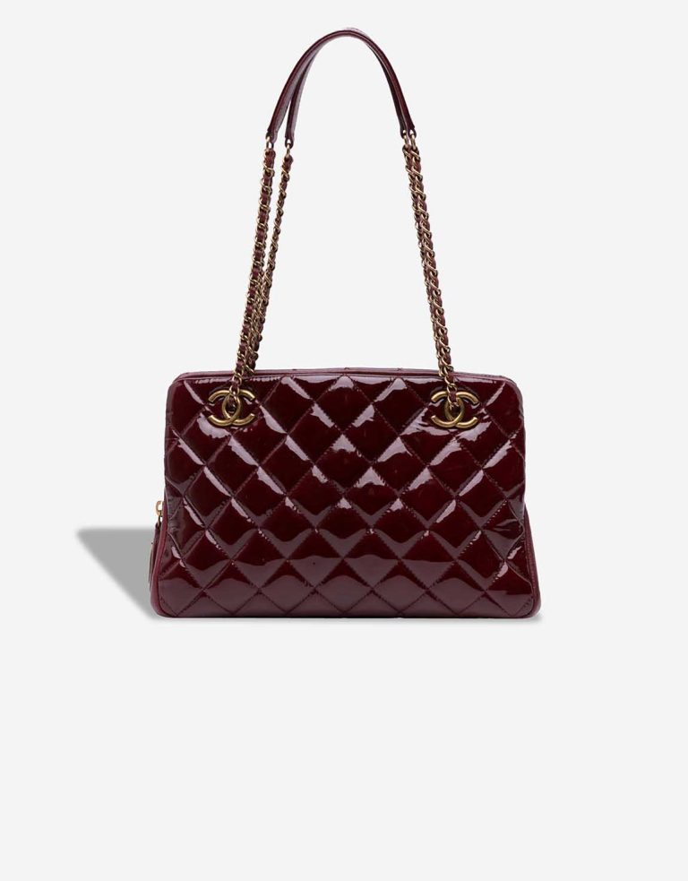 Chanel Shopper Paris-Salzburg Goat / Patent Bordeaux Front | Sell your designer bag