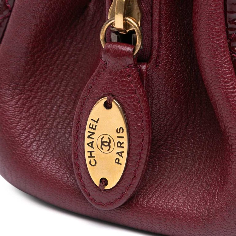 Chanel Shopper Paris-Salzburg Goat / Patent Bordeaux Front | Sell your designer bag