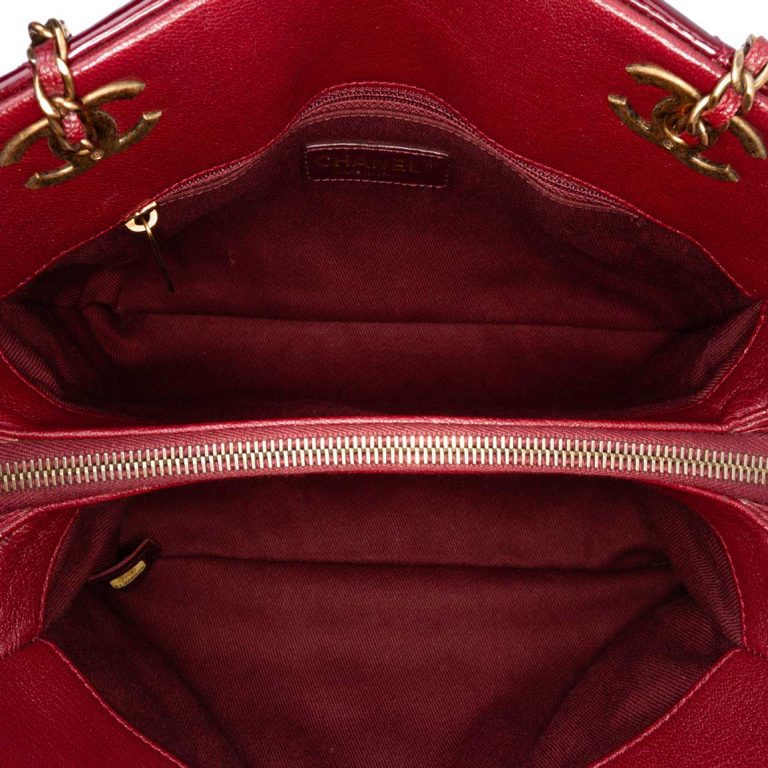Chanel Shopper Paris-Salzburg Goat / Patent Bordeaux Inside | Sell your designer bag