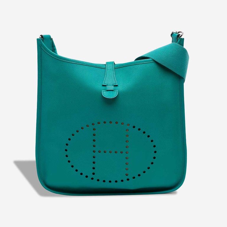 Hermès Evelyne 29 Epsom Bleu Paon Front | Sell your designer bag
