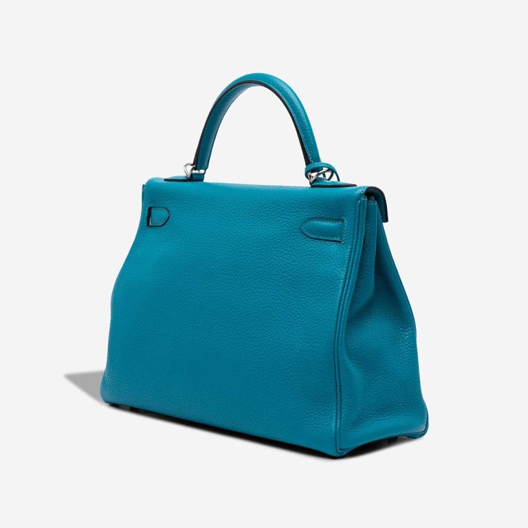Hermès Kelly 32 Togo Turquoise Signs of wear | Sell your designer bag