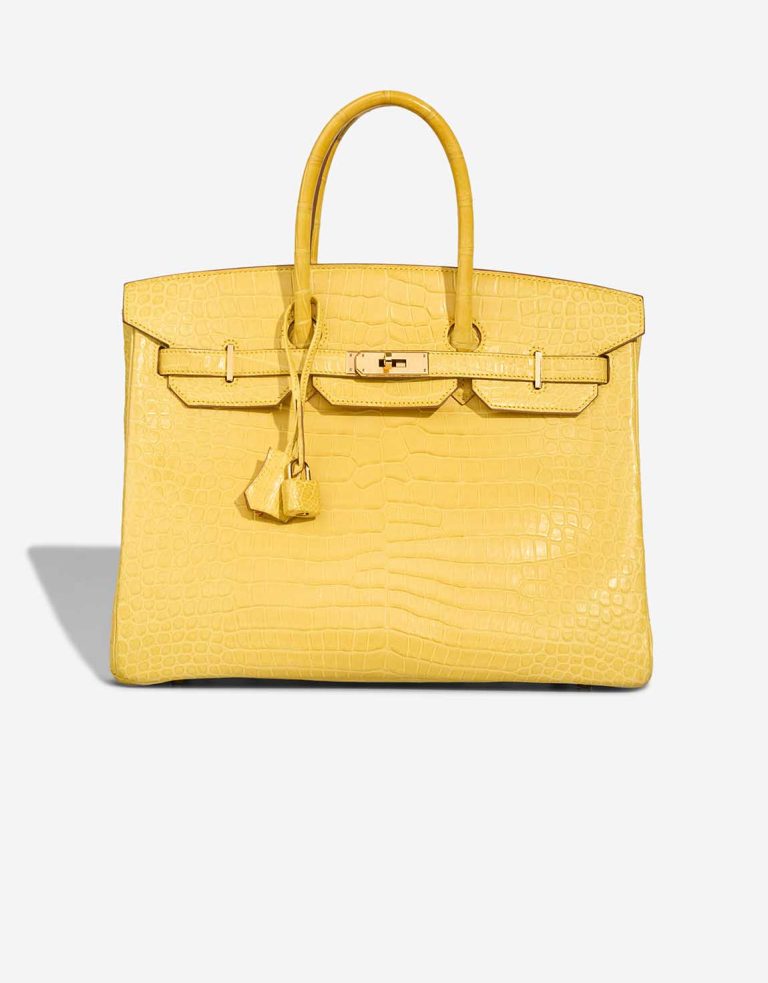 Hermès Birkin 35 Porosus Crocodile Mimosa Front | Sell your designer bag