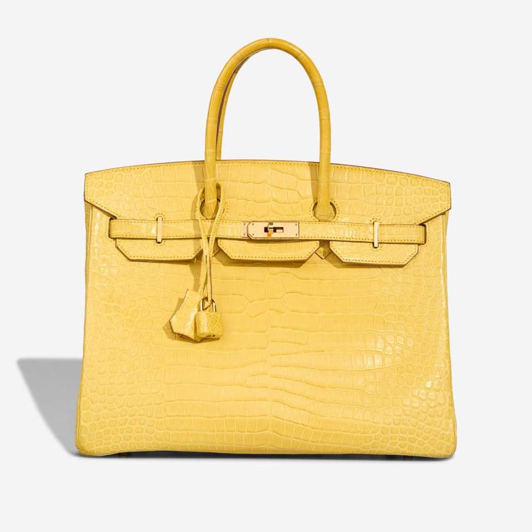 Hermès Birkin 35 Porosus Crocodile Mimosa Front | Sell your designer bag