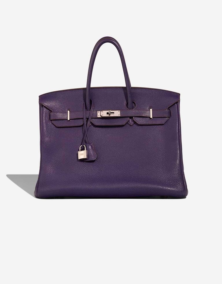 Hermès Birkin 35 Clémence Ultraviolet Front | Sell your designer bag