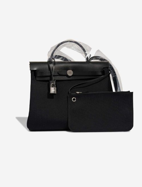 Hermès Herbag 31 Vache Hunter / Toile Black Front | Sell your designer bag
