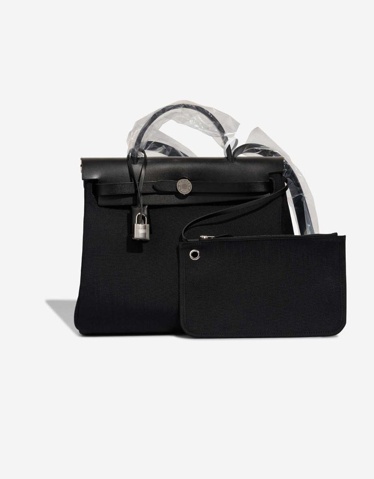 Hermès Herbag 31 Vache Hunter / Toile Black Front | Sell your designer bag
