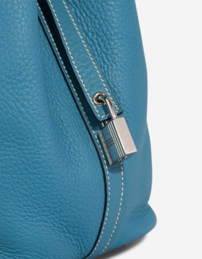 Hermès Picotin 18 Taurillon Clémence Bleu Jean Closing System | Sell your designer bag
