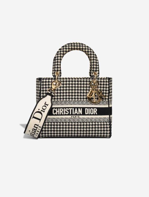 Dior Lady D-Lite Medium Canvas Black Front | Sell your designer bag