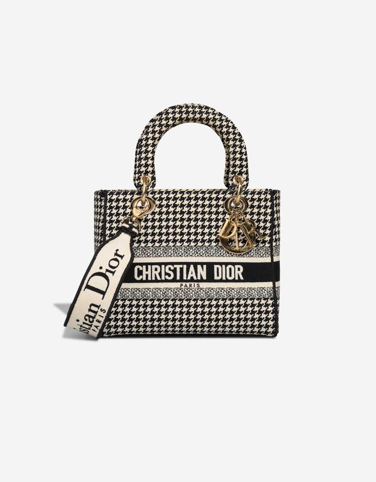 Dior Lady D-Lite Medium Canvas Black Front | Sell your designer bag