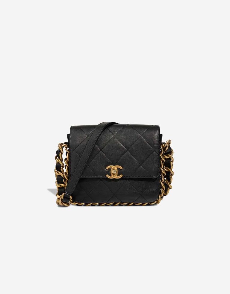 Chanel Flap Bag Small Calf Black Front | Sell your designer bag