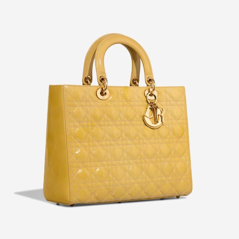 Dior Lady Large Patent Mustard | Sell your designer bag