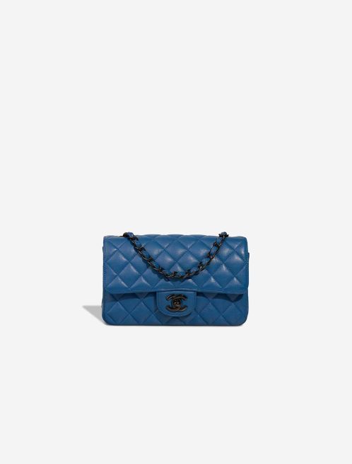 Chanel Timeless Mini Rectangular Lamb Blue Front | Sell your designer bag