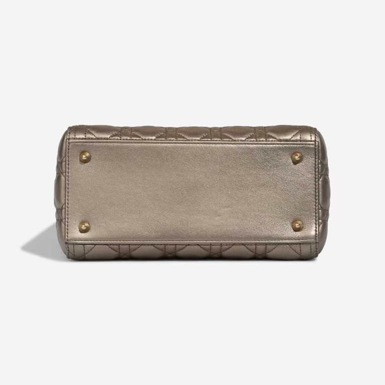 Dior Lady Medium Calf Metallic Grey | Sell your designer bag