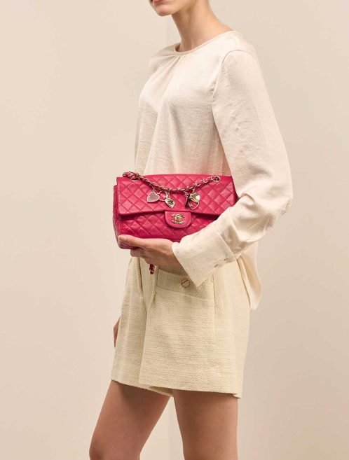 Chanel Timeless Medium Lamb Pink on Model | Sell your designer bag