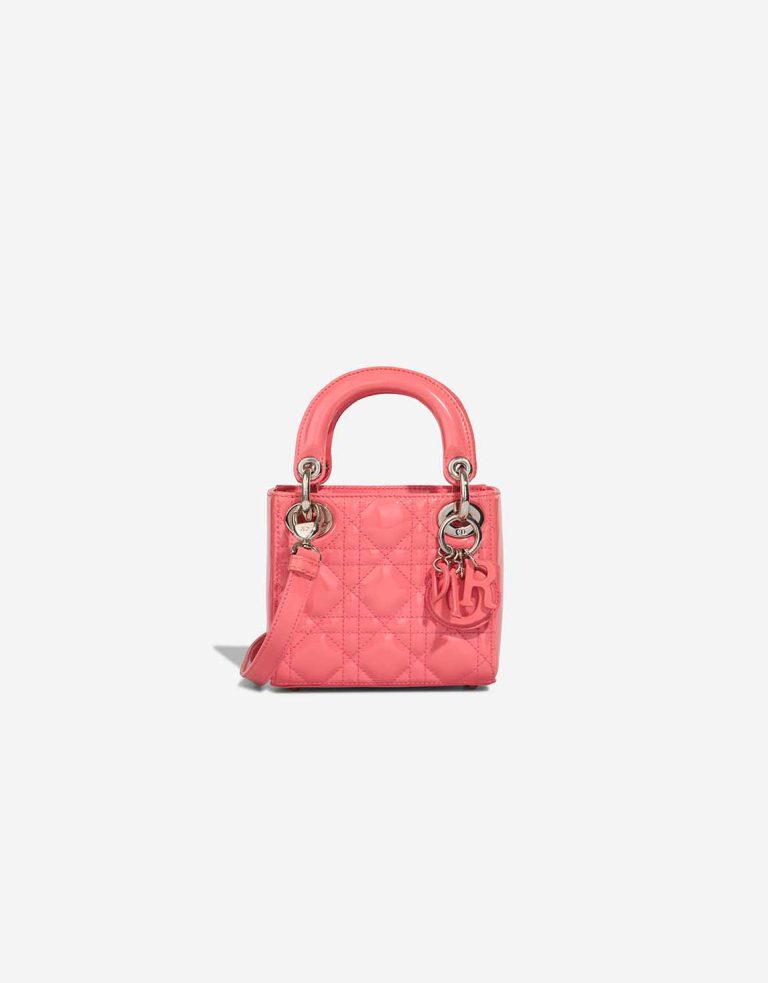 Dior Lady Micro Patent Pink Front | Sell your designer bag