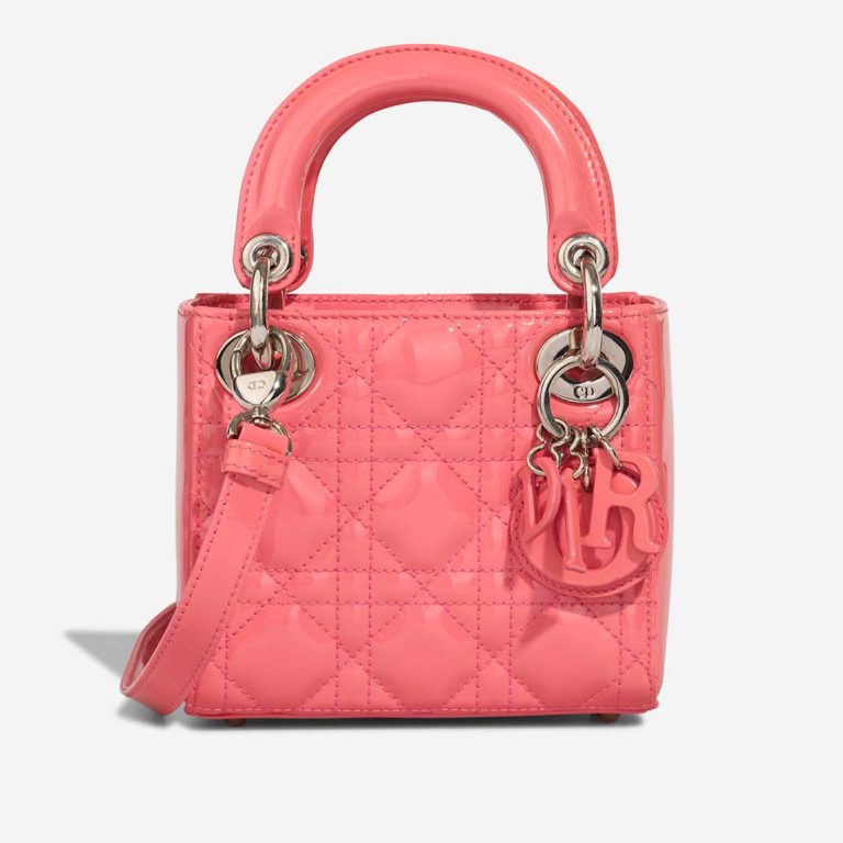 Dior Lady Micro Patent Pink Front | Sell your designer bag