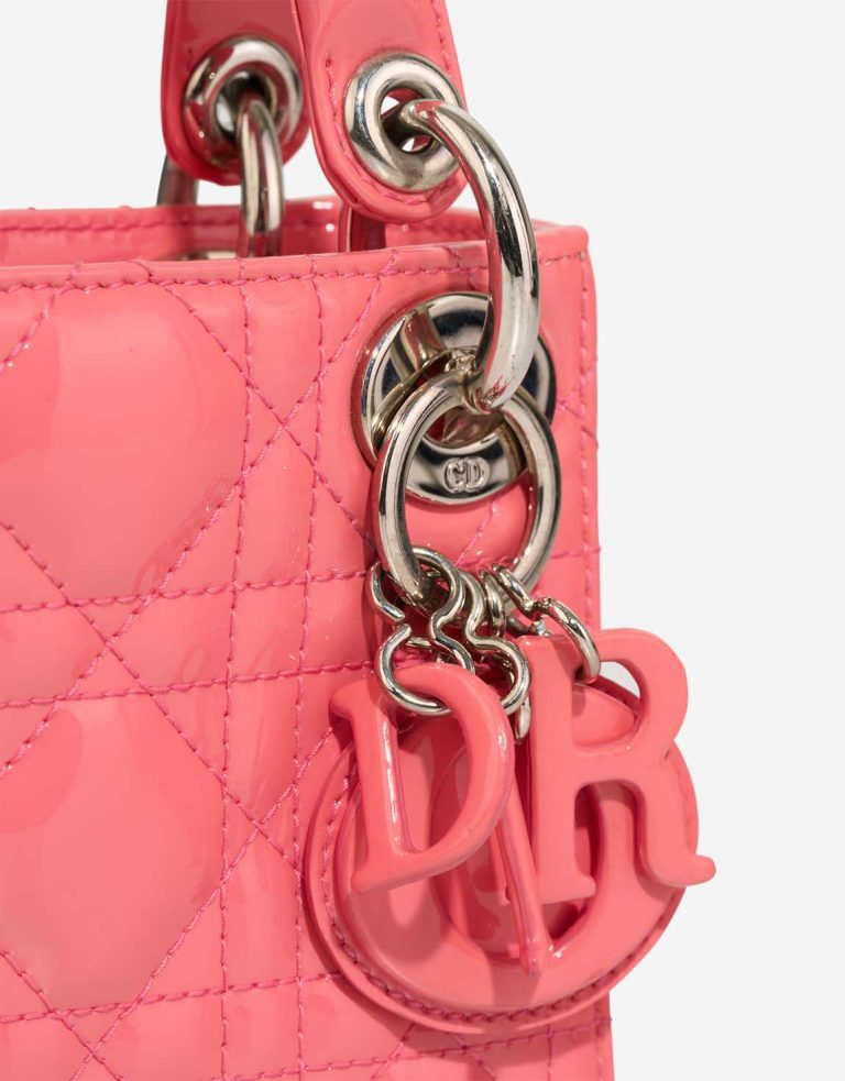 Dior Lady Micro Patent Pink Closing System | Sell your designer bag